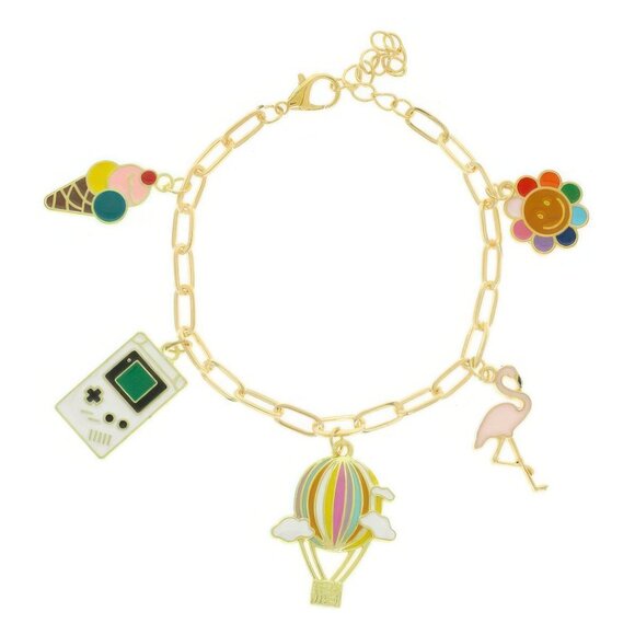 90's Nostalgia Theme Charm Bracelet - Picture 2 of 2